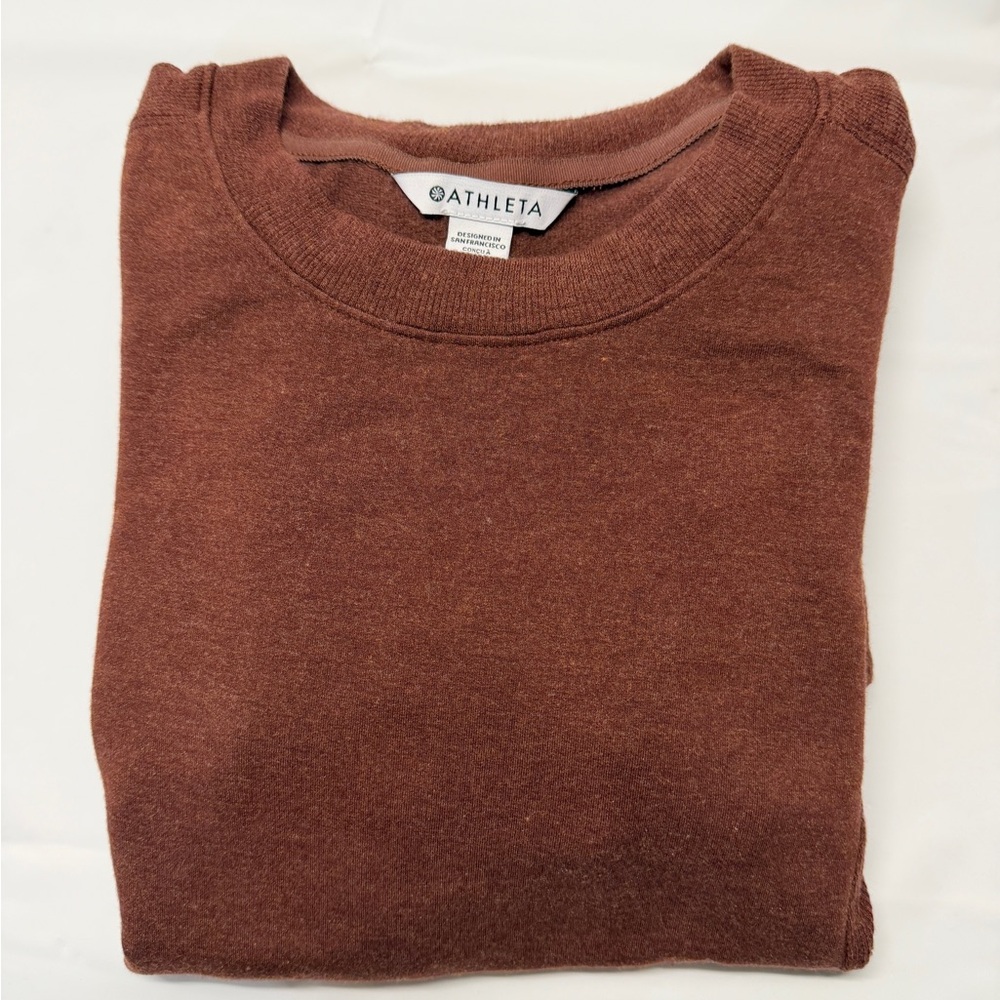 Athleta Long Sleeve Tunic Dress in Rust - Picture 4 of 8